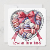 Liefde bij de eerste hap - Valentijnsdag Kaart (Voorkant)