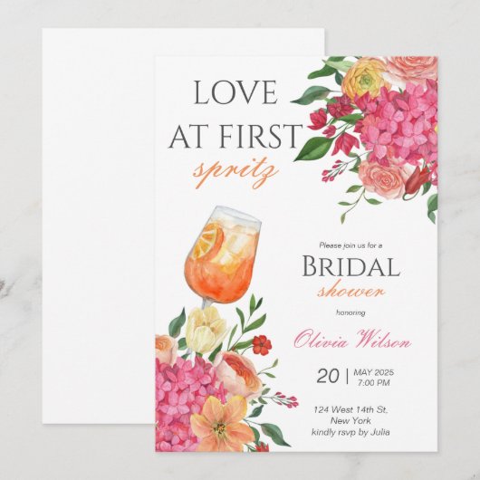 Liefde bij de eerste oproep van de Bridal van Spri Kaart (Voorkant / Achterkant)