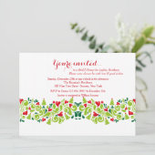 Liefde bij de uitnodiging voor kerstcadeautjes (Staand voorkant)