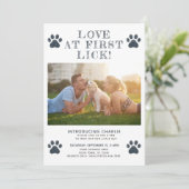 Liefde bij eerste bekendmaking van Lick New Puppy  Kaart (Staand voorkant)