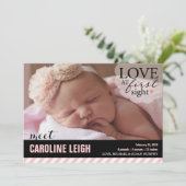 Liefde bij eerste nacht | Aankondiging van Baby (Staand voorkant)