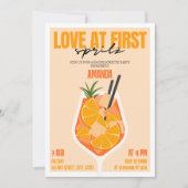 Liefde bij eerste Spritz Cocktail Modern Bachelore Kaart (Voorkant)