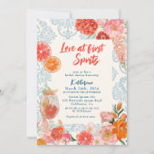 Liefde bij eerste spritz floral sinaasappel vrijge kaart (Voorkant)