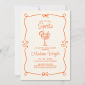 Liefde bij eerste Spritz Hand getrokken Vrijgezell Kaart (Voorkant)