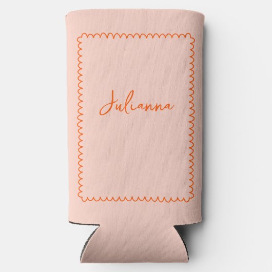 Liefde bij eerste Spritz Hand getrokken Vrijgezell Seltzer Blikjeskoeler (Achterkant)