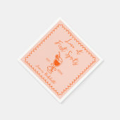 Liefde bij eerste Spritz Hand getrokken Vrijgezell Servet (Hoek)