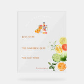 Liefde bij eerste Spritz | Ondertekening Drink Acryl Bord (Voorkant)