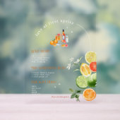 Liefde bij eerste Spritz | Ondertekening Drink Acryl Bord (Neutraal)