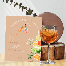 Liefde bij eerste Spritz | Ondertekening Drink Poster