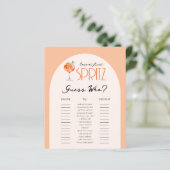 Liefde bij eerste Spritz Raad wie Vrijgezellenfees (Staand voorkant)