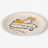 Liefde bij eerste spritz retro sinaasappel vrijgez papieren bordje (Gekanteld)