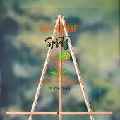 Liefde bij eerste spritz sinaasappel zwart vrijgez acryl bord (Neutraal)