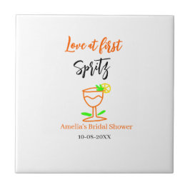Liefde bij eerste spritz sinaasappel zwart vrijgez tegeltje