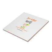 Liefde bij eerste spritz sinaasappel zwart vrijgez tegeltje (Zijkant)