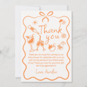 Liefde bij Eerste Spritz Vrijgezellenfeest Dank je Bedankkaart (Voorkant)