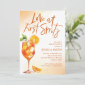 Liefde bij eerste Spritz Vrijgezellenfeest Kaart (Staand voorkant)