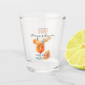 Liefde bij eerste Spritz Waterverf verlovingsfeest Shot Glas (Voorkant)