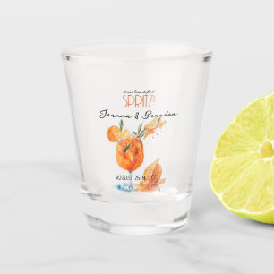 Liefde bij eerste Spritz Waterverf verlovingsfeest Shot Glas