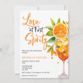 Liefde bij Eerste Spritz Zomer Vrijgezellenfeest Kaart (Voorkant)