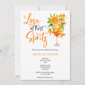 Liefde bij Eerste Spritz Zomer Vrijgezellenfeest Kaart (Voorkant)