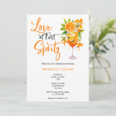Liefde bij Eerste Spritz Zomer Vrijgezellenfeest Kaart (Staand voorkant)