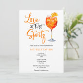 Liefde bij Eerste Spritz Zomer Vrijgezellenfeest Kaart (Staand voorkant)