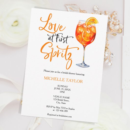 Liefde bij Eerste Spritz Zomer Vrijgezellenfeest Kaart