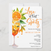 Liefde bij Eerste Spritz Zomer Vrijgezellenfeest Kaart (Voorkant)