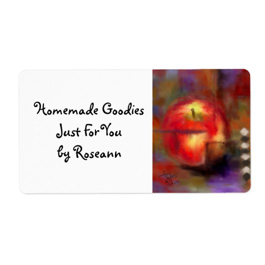 Liefde bij First Bite Large Kitchen Label (Voorkant)