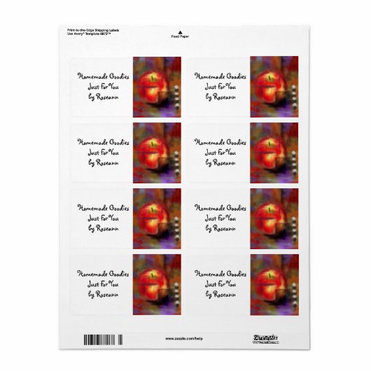 Liefde bij First Bite Large Kitchen Label (Full Sheet)