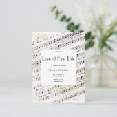 Liefde bij First Bite uitnodiging Briefkaart (Staand voorkant)