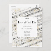 Liefde bij First Bite uitnodiging Briefkaart (Voorkant / Achterkant)