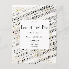 Liefde bij First Bite uitnodiging Briefkaart