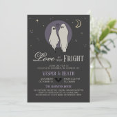 Liefde bij First Fright Halloween Couple's Shower Kaart (Staand voorkant)
