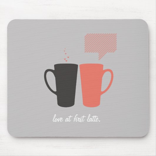  "Liefde bij First Latte" Muismat (Voorkant)