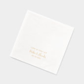 Liefde bij First Sip Custom Names Script Wedding Folie Servetten (Links)