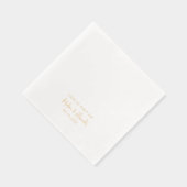 Liefde bij First Sip Custom Names Script Wedding Folie Servetten (Rechts)