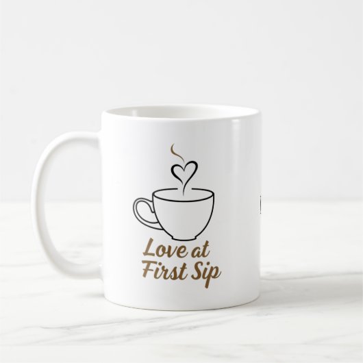 Liefde bij First Sip Valentijnsdag Mok (Links)