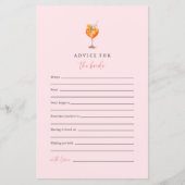 Liefde bij First Spritz Advies voor de Bride Kaart (Voorkant)