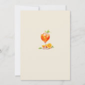 Liefde bij First Spritz Aperol Cocktail Vrijgezell Kaart (Achterkant)