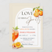 Liefde bij First Spritz Aperol Cocktail Vrijgezell Kaart (Voorkant / Achterkant)