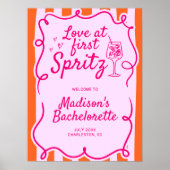 Liefde bij First Spritz Bachelorette Welkom Poster (Voorkant)