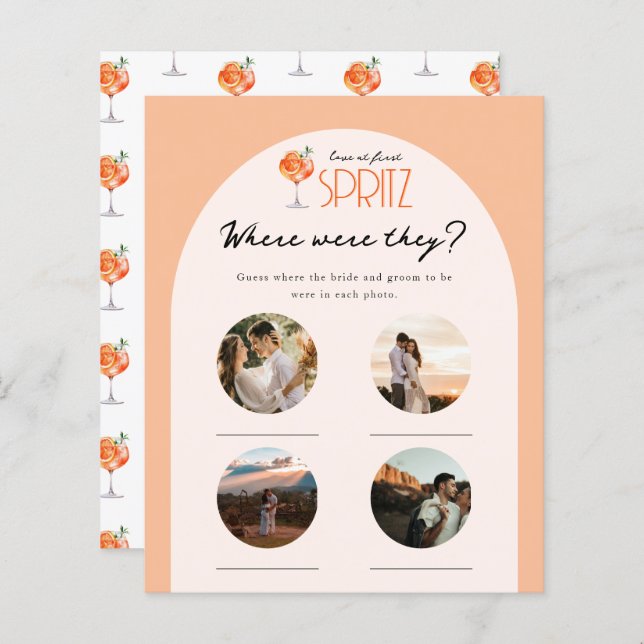 Liefde bij First Spritz Bridal Photo Waar waren ze (Voorkant / Achterkant)