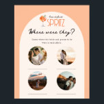 Liefde bij First Spritz Bridal Photo Waar waren ze Poster<br><div class="desc">Liefde bij First Spritz Vrijgezellenfeest Foto Waar waren ze Game. Dit spel is niet alleen voor het herinneren van de reis van het paar samen, maar ook kunnen gasten verhalen over de bruid en bruidegom te delen. Het is een luchtige manier om hun liefdesverhaal en zoete herinneringen te vieren via...</div>