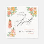 Liefde bij First Spritz Bright Cocktail Vrijgezell Servet (Voorkant)