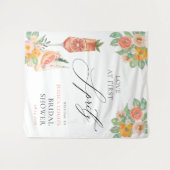 Liefde bij First Spritz Bright Cocktail Vrijgezell Wandkleed (Voorkant (horizontaal))