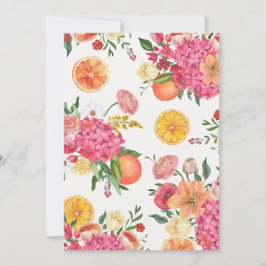 Liefde bij First Spritz Citrus Floral Vrijgezellen Kaart (Achterkant)