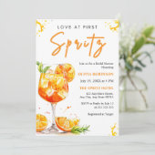 Liefde bij First Spritz Cocktail Sinaasappel Vrijg Kaart (Staand voorkant)