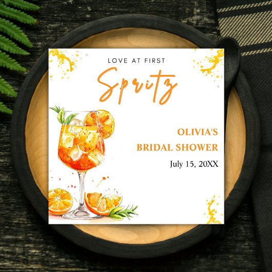 Liefde bij First Spritz Cocktail Sinaasappel Vrijg Servet
