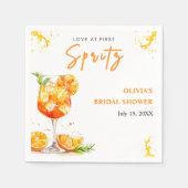Liefde bij First Spritz Cocktail Sinaasappel Vrijg Servet (Voorkant)